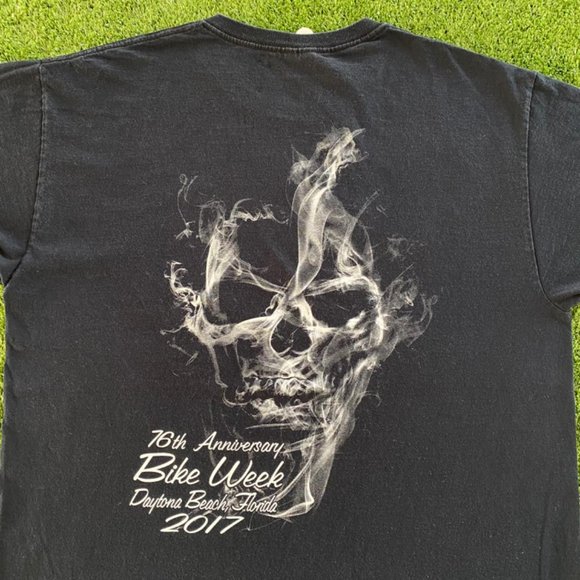 2017 DAYTONA BEACH FLORIDA BIKE WEEK SKULL TEE - Picture 8 of 8